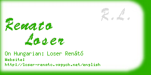 renato loser business card